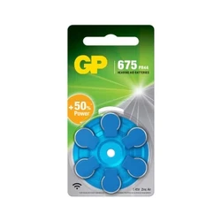 6 zinc-air hearing aid batteries A675 1,45 V 