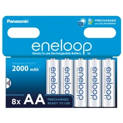 Panasonic Eneloop R6/AA 2000 mAh Ni-MH x 8 rechargeable batteries (blister) Panasonic Eneloop R6/AA 2000 mAh Ni-MH x 8 rechargeable batteries (blister)