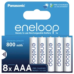 Panasonic Eneloop R03 / AAA 800mAh x 8 rechargeable batteries (blister)