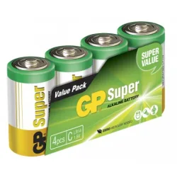 Alkaline battery 4 x C / LR14 SUPER - 1,5V - GP Battery Alkaline battery 4 x C / LR14 SUPER - 1,5V - GP Battery