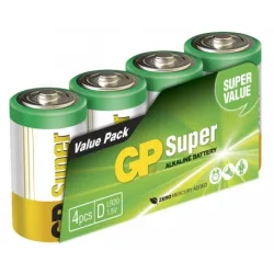 Alkaline battery 4 x D / LR20 SUPER - 1,5V - GP Battery Alkaline battery 4 x D / LR20 SUPER - 1,5V - GP Battery
