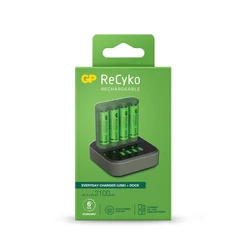 Charger 6 hours GP B421 (USB) + 4 NiMH batteries AA 2000 mAh + station D451