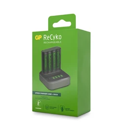 Fast charger 2-4 hours M451 USB + 4 NiMH batteries AA  2600 mAh + station D451