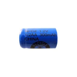 NiCD battery 1/2 AA 300 mAh flat head - 1,2V - Evergreen NiCD battery 1/2 AA 300 mAh flat head - 1,2V - Evergreen