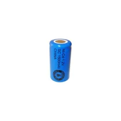 NiCD battery Sub C 1500 mAh flat head - 1,2V - Evergreen