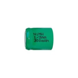 NiMH battery 1/3 AA 300 mAh flat head - 1,2V - Evergreen