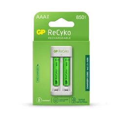 Standard charger GP E211 + 2 NiMH batteries AAA 850 mAh